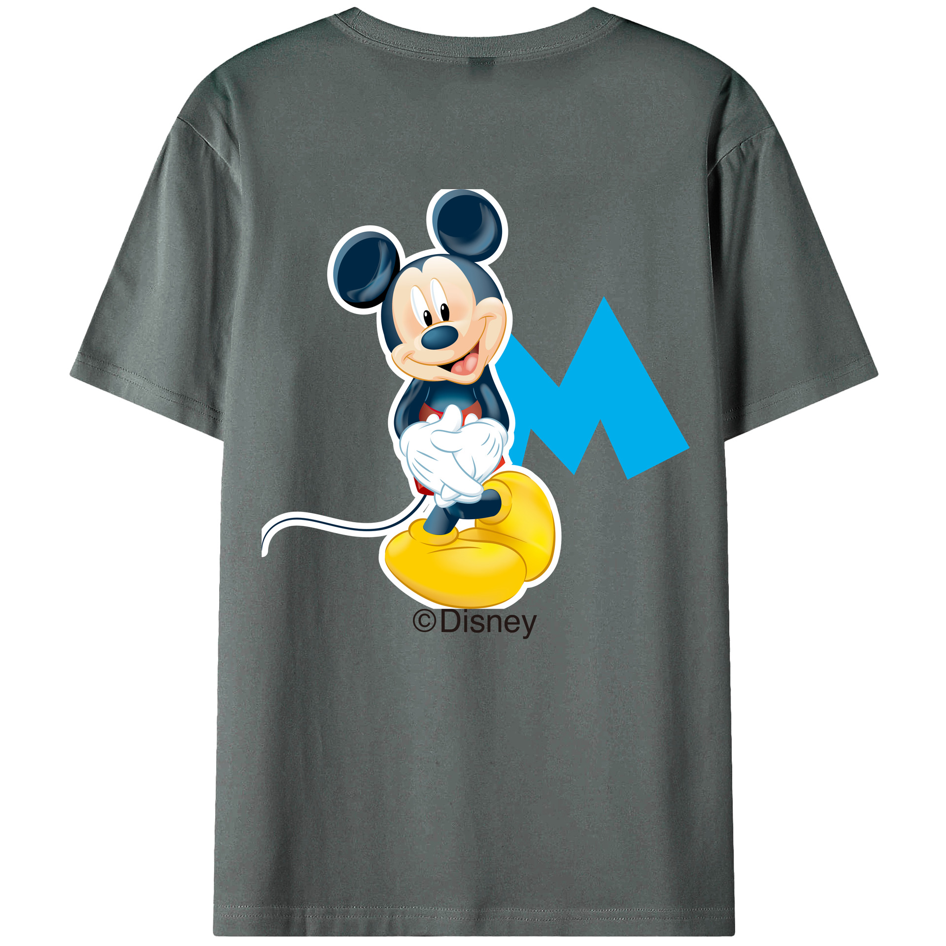 （画像用） ミッキーマウス Mickey Mouse 綿100％半袖Tシャツ（背面プリント）